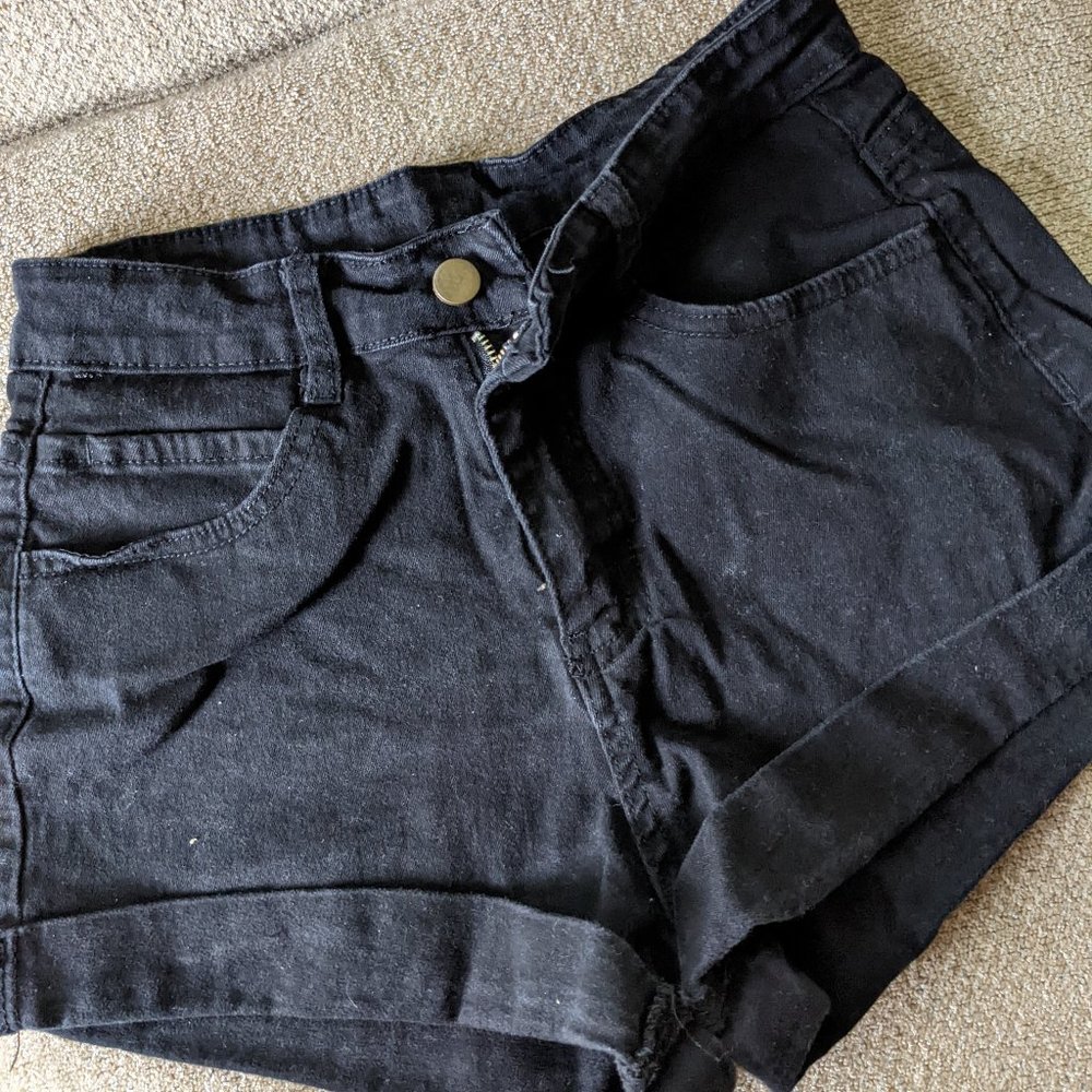 Hollister Black Jean Shorts, Small